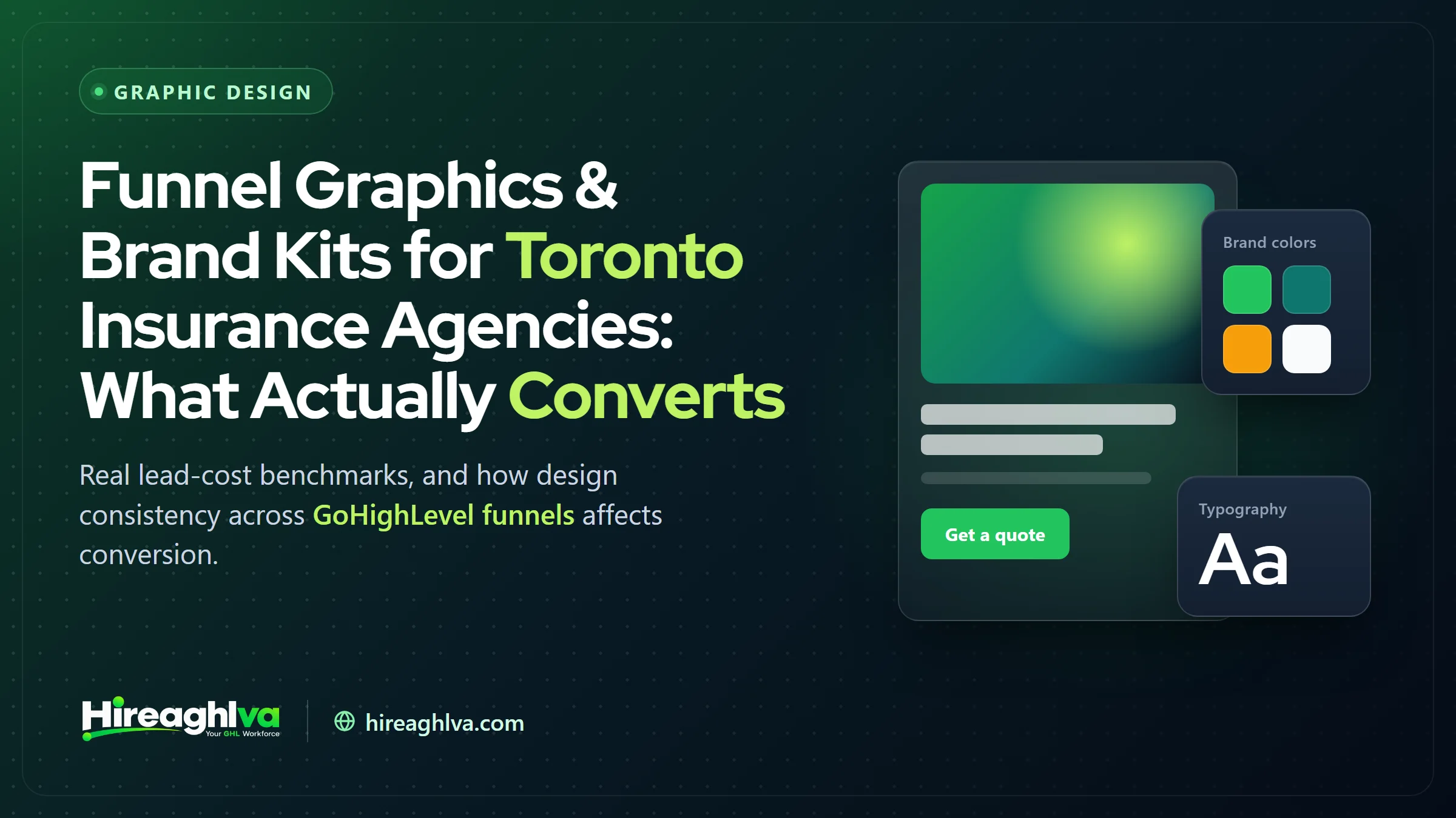 Illustration of consistent brand graphics across an insurance agency's GoHighLevel funnel