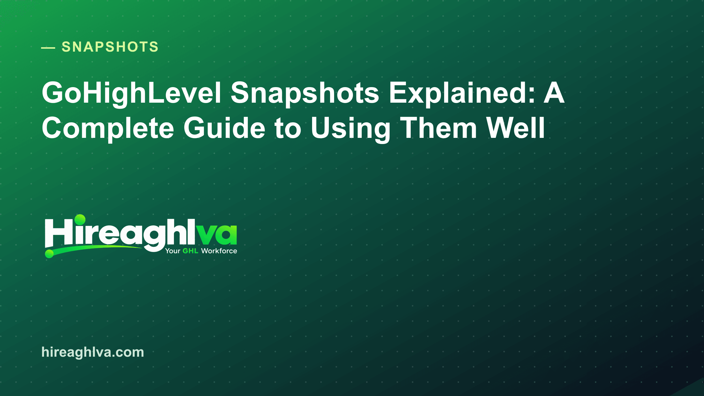 Illustration of a GoHighLevel snapshot being imported and customized