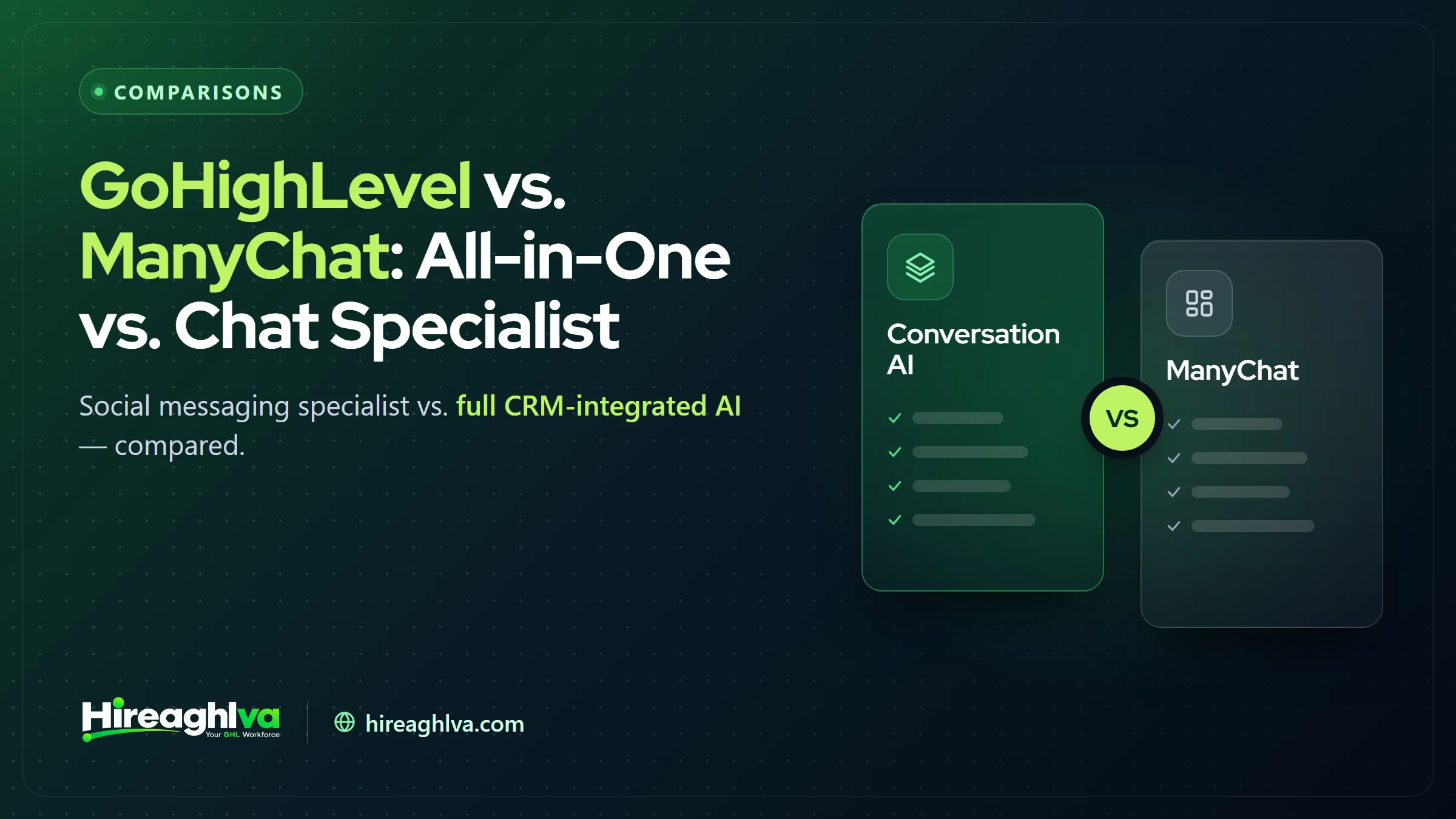 GoHighLevel Conversation AI vs ManyChat comparison for automated chat