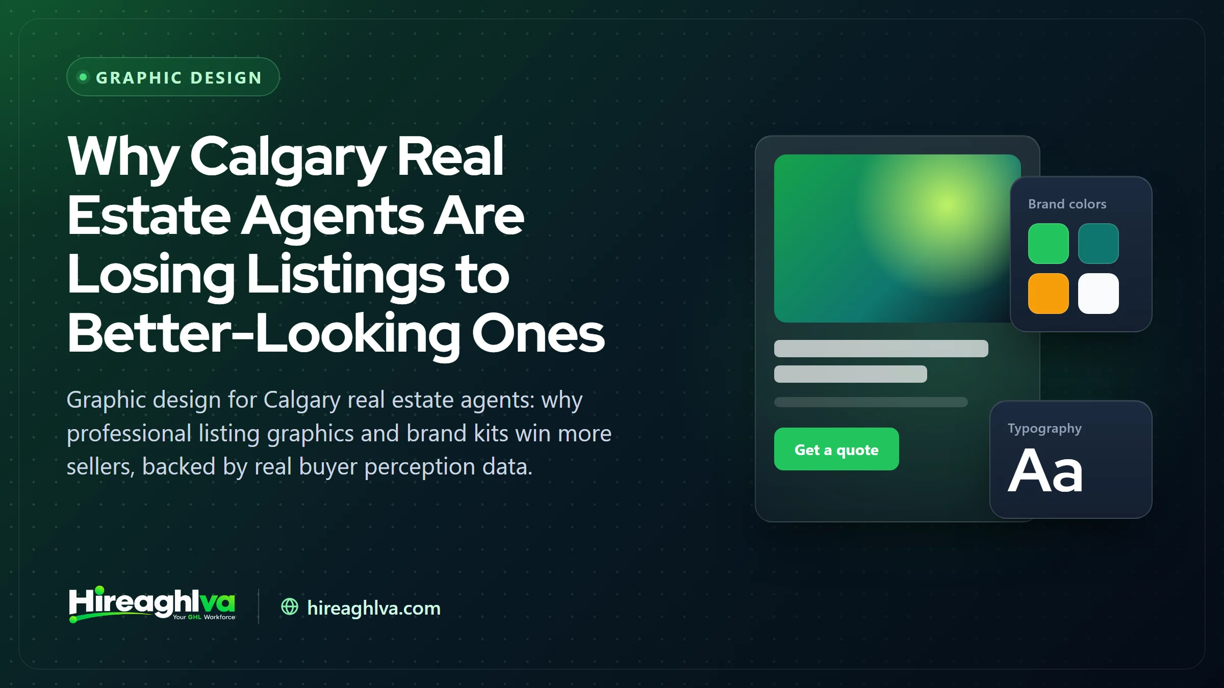 Illustration of branded real estate listing graphics for a Calgary agent
