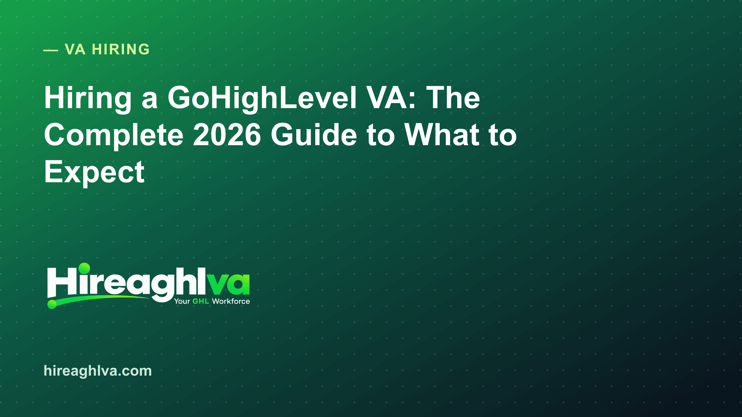 Illustration representing hiring a dedicated GoHighLevel virtual assistant